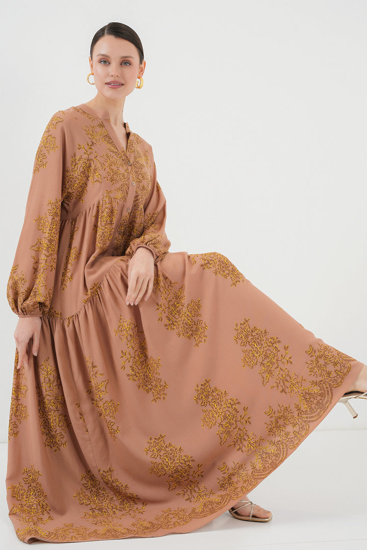 Bigdart Robe modeste à motifs Vison Gold 2423 - b. Brique