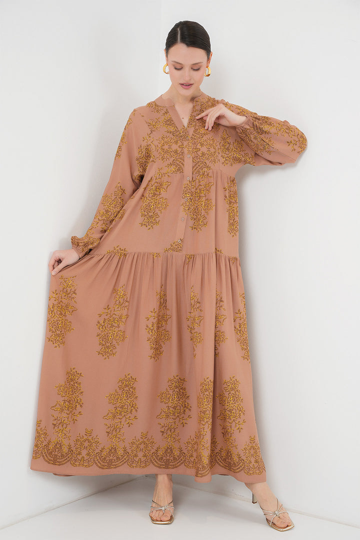 Bigdart Robe modeste à motifs Vison Gold 2423 - b. Brique
