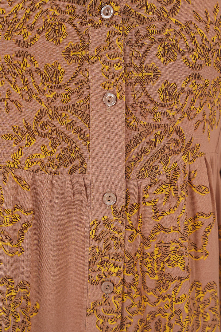 Bigdart Robe Modeste à Motif Vison Gold 2423 - b. Brique
