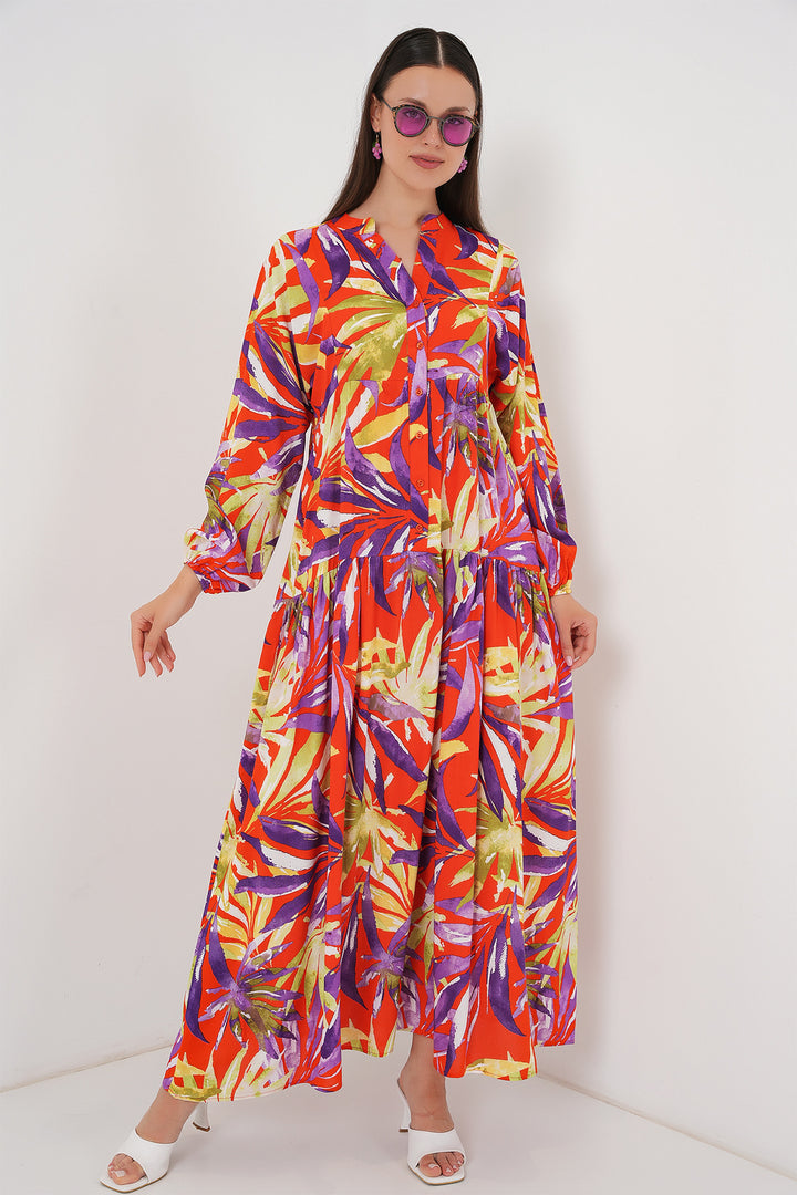Bigdart Robe de modestie à motif authentique 2423 - Violet clair