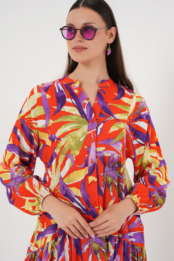 Bigdart Robe de modestie à motif authentique 2423 - Violet clair