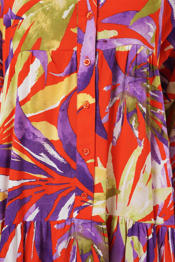 Bigdart Robe de modestie à motif authentique 2423 - Violet clair