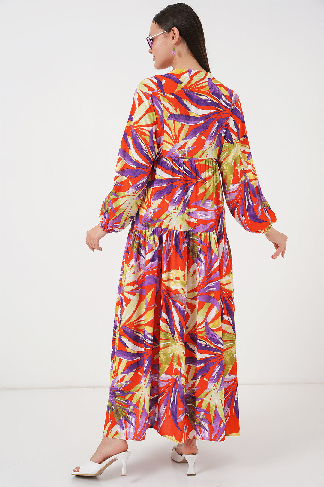 Bigdart Robe de modestie à motif authentique 2423 - Violet clair
