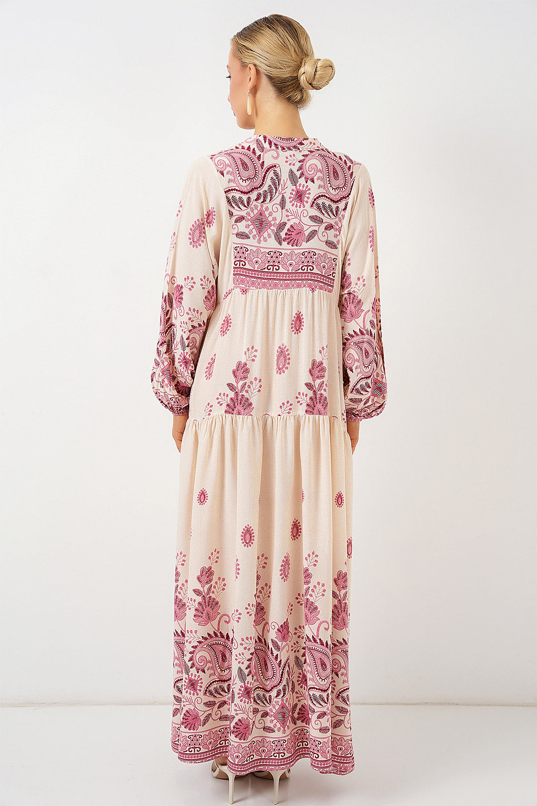 Bigdart Robe de modestie à motifs 2423 - Bordeaux 1
