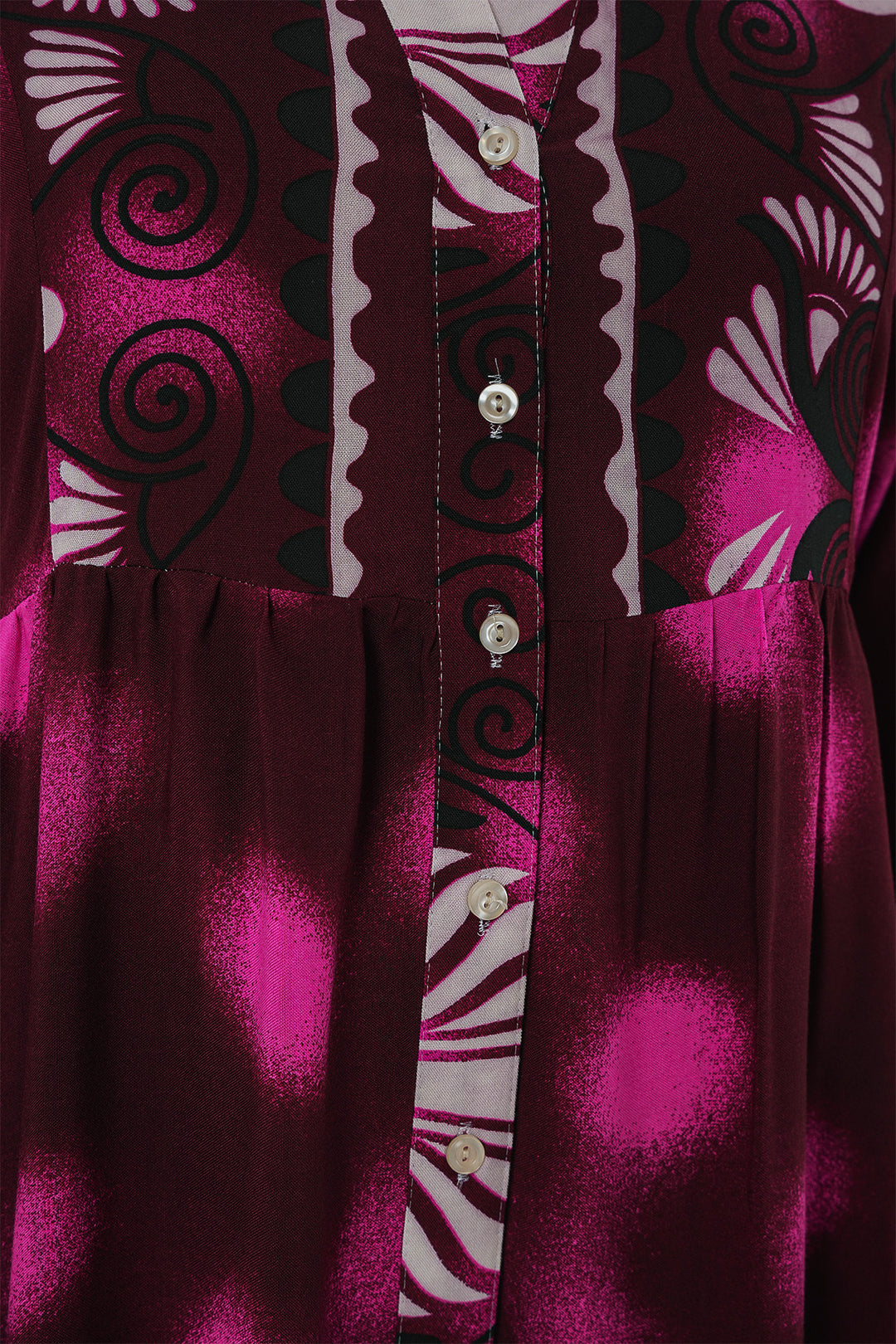 Bigdart Robe de hijab à motif authentique 2423 - Bordeaux - Bordeaux - Bordeaux - Fuchsia
