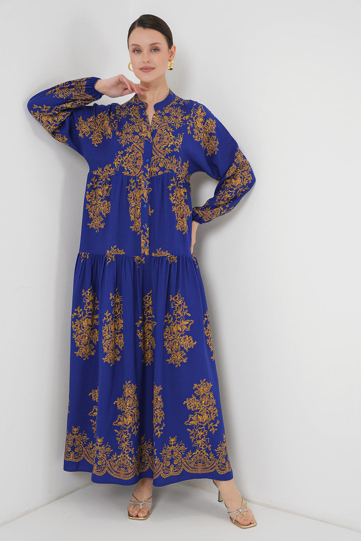 Bigdart Robe de hijab à motif doré 2423