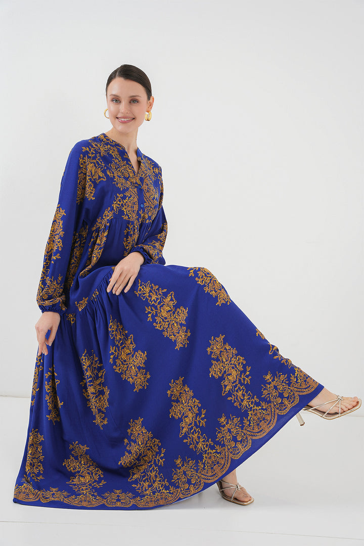 Bigdart Robe de hijab à motif doré 2423