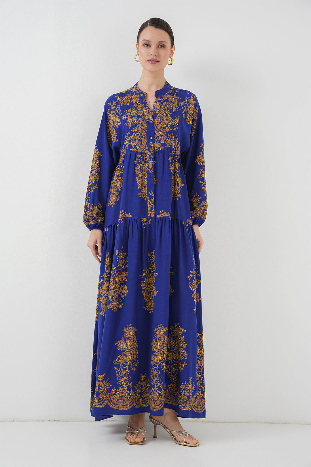 Bigdart Robe de hijab à motif doré 2423
