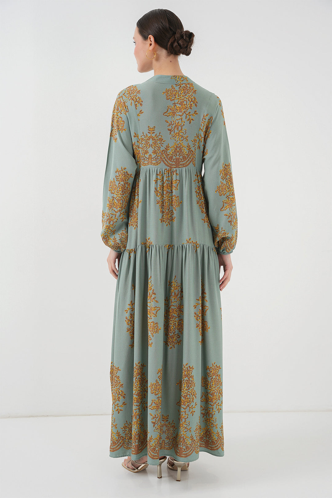 Bigdart Robe modeste à motifs Mint Gold 2423 - e. Bleu