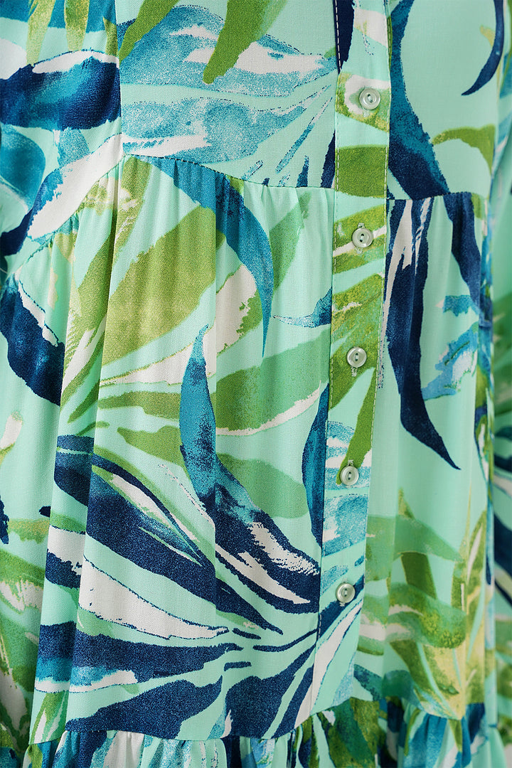 Bigdart Robe de Modestie à Motif Authentique 2423 - e.Menthe