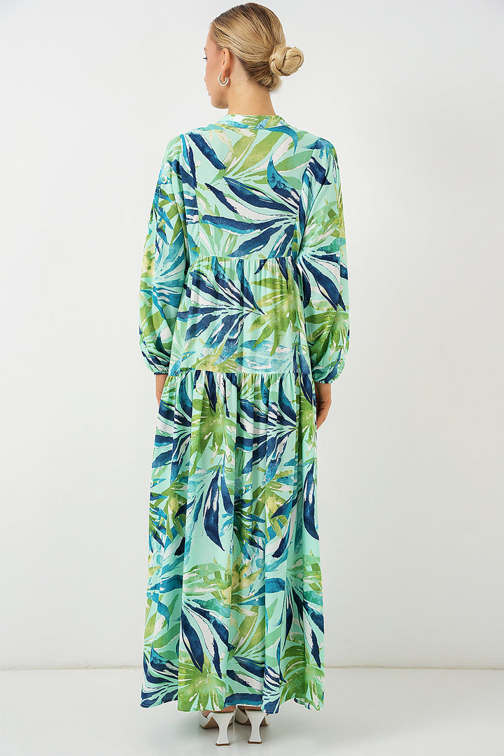 Bigdart Robe de Modestie à Motif Authentique 2423 - e.Menthe