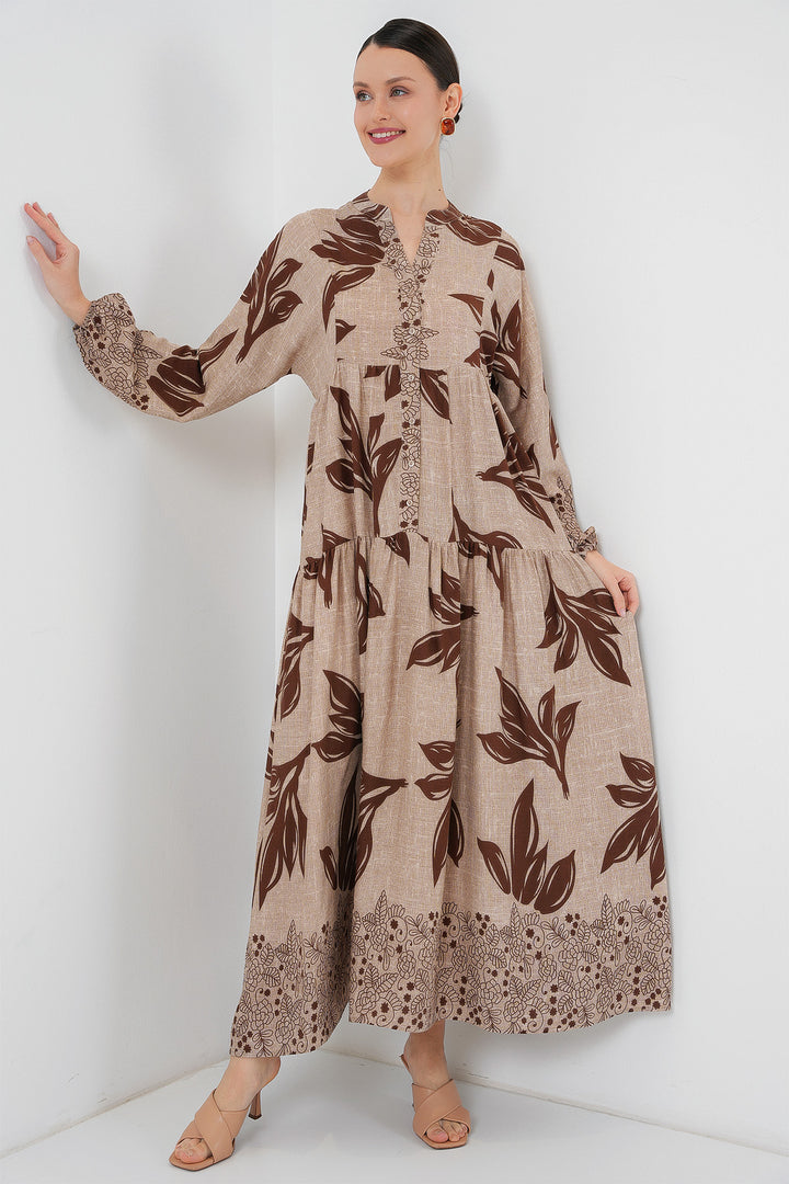 Bigdart 2423 Robe de mode authentique pour le hijab - f.Beige