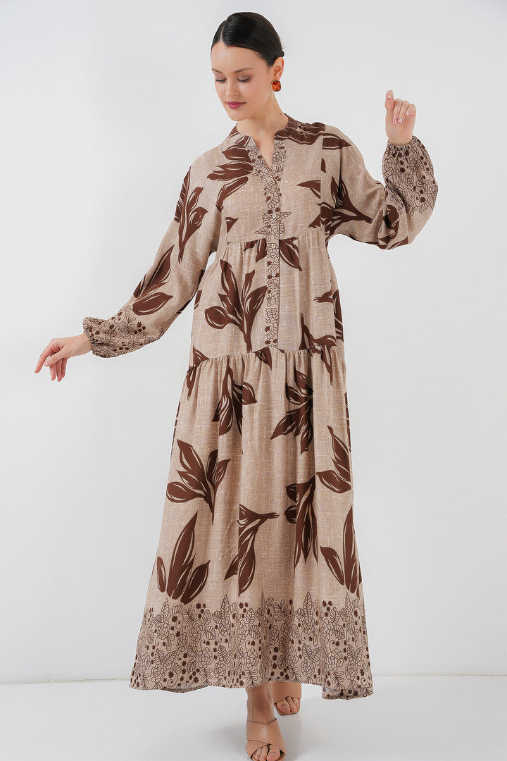 Bigdart 2423 Robe de mode authentique pour le hijab - f.Beige