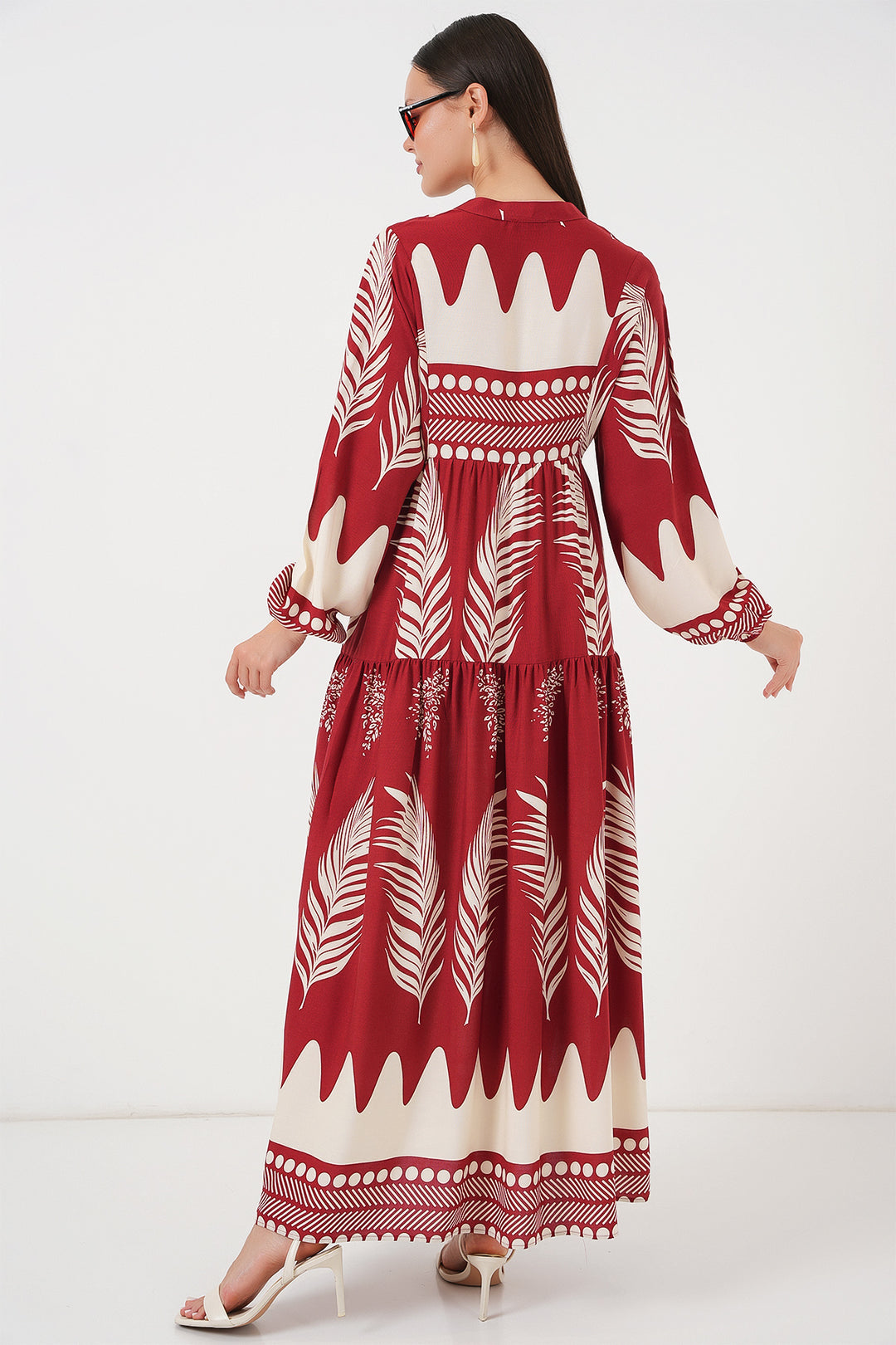 Bigdart Robe de hijab à motifs authentiques 2423 - G. Bordeaux
