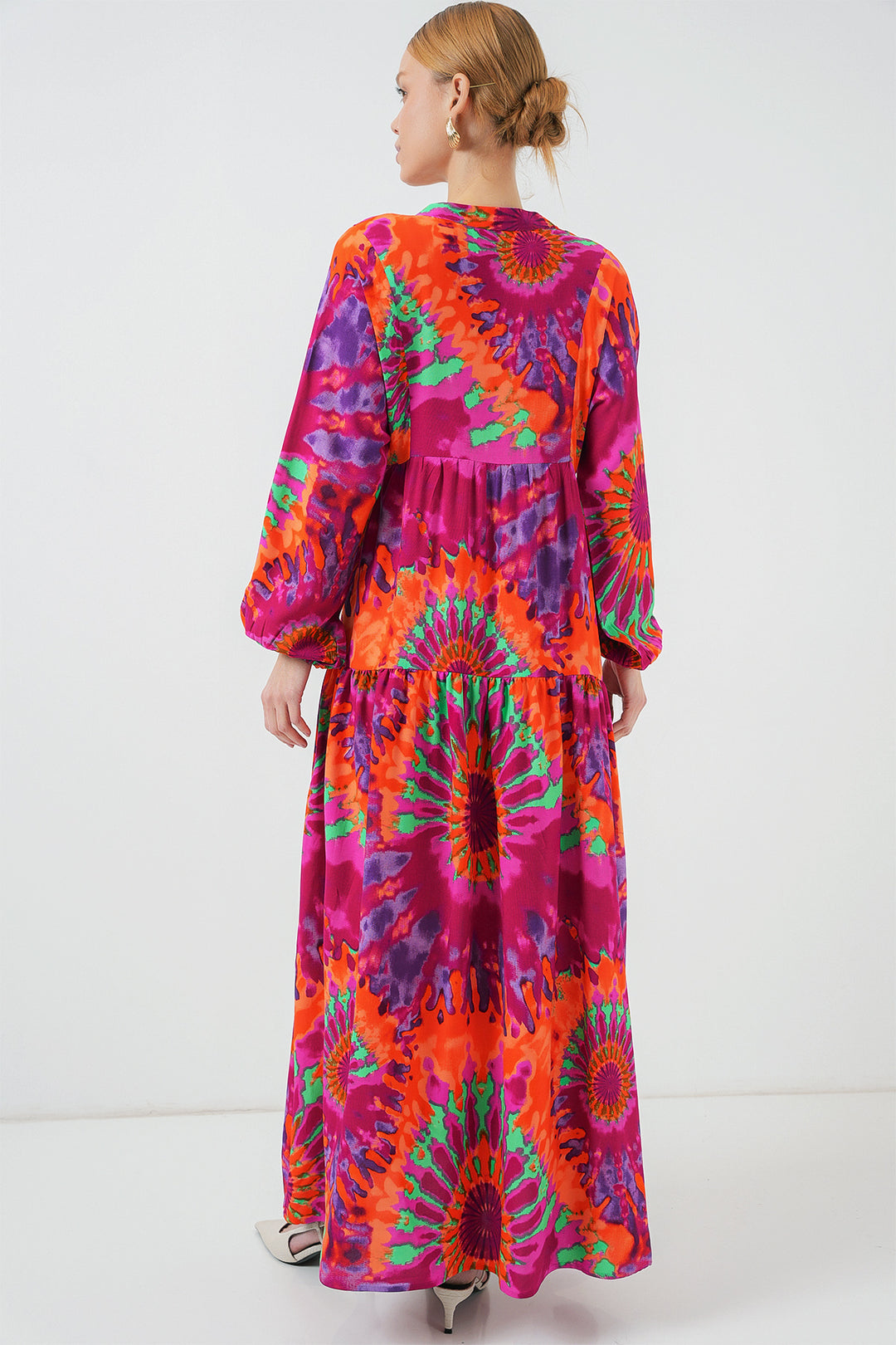 Bigdart Robe de hijab à motif authentique 2423 - h. Fuchsia