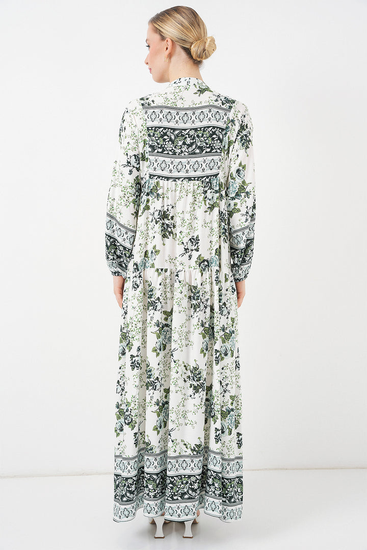 Bigdart Robe de Modeste en Viscose Femme Vert Blanc Bleu marine 2423 - k. Vert