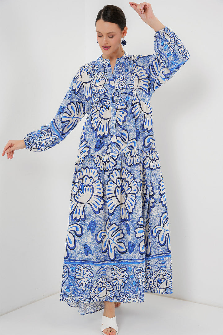 Bigdart 2423 Robe de mode authentique pour le hijab - Bleu marine