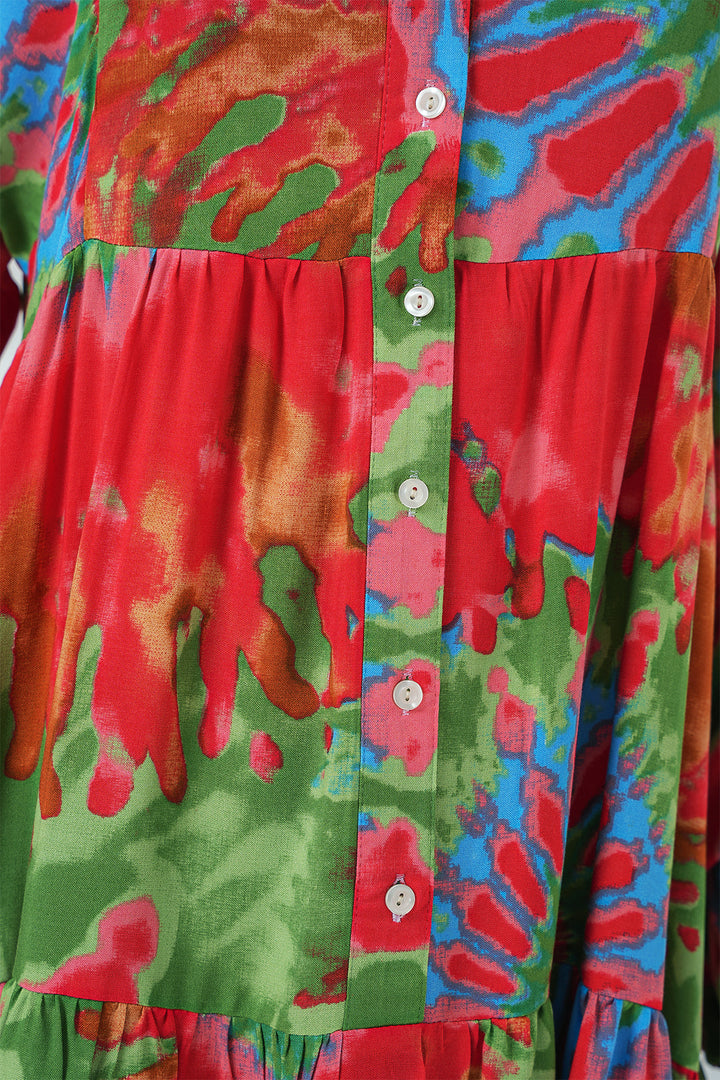 Bigdart Robe de hijab à motif authentique 2423 - Rouge clair