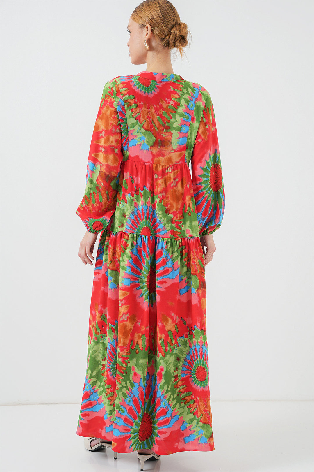 Bigdart Robe de hijab à motif authentique 2423 - Rouge clair