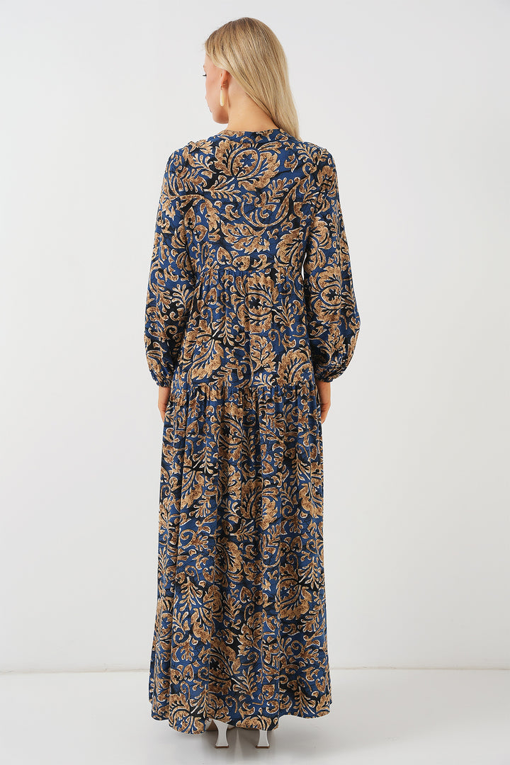 Bigdart Robe de hijab à motifs authentiques 2423 - Bleu marine 11