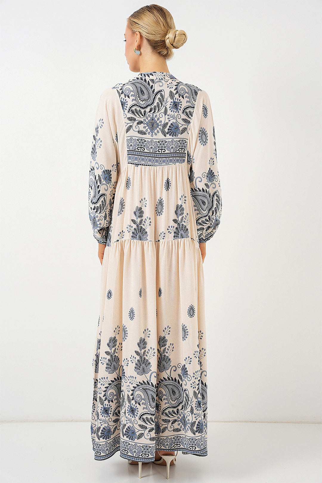 Bigdart Robe de hijab à motif authentique 2423 - Bleu marine 12