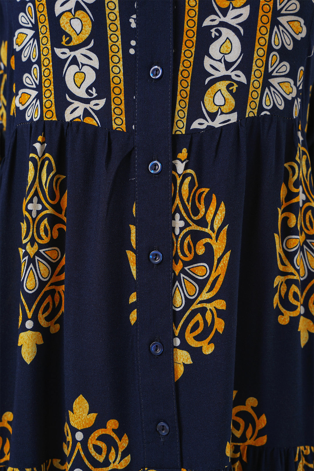 Bigdart Robe de hijab à motif authentique 2423 - Bleu marine 2