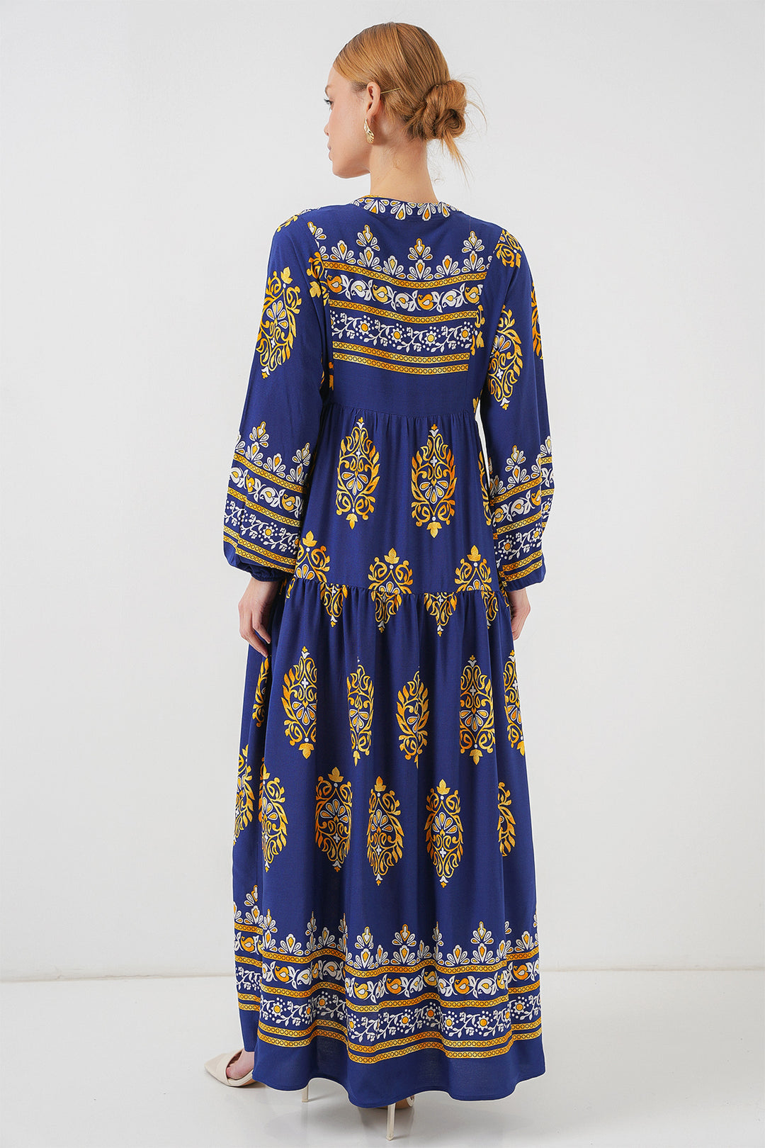 Bigdart Robe de hijab à motif authentique 2423 - Bleu marine 6