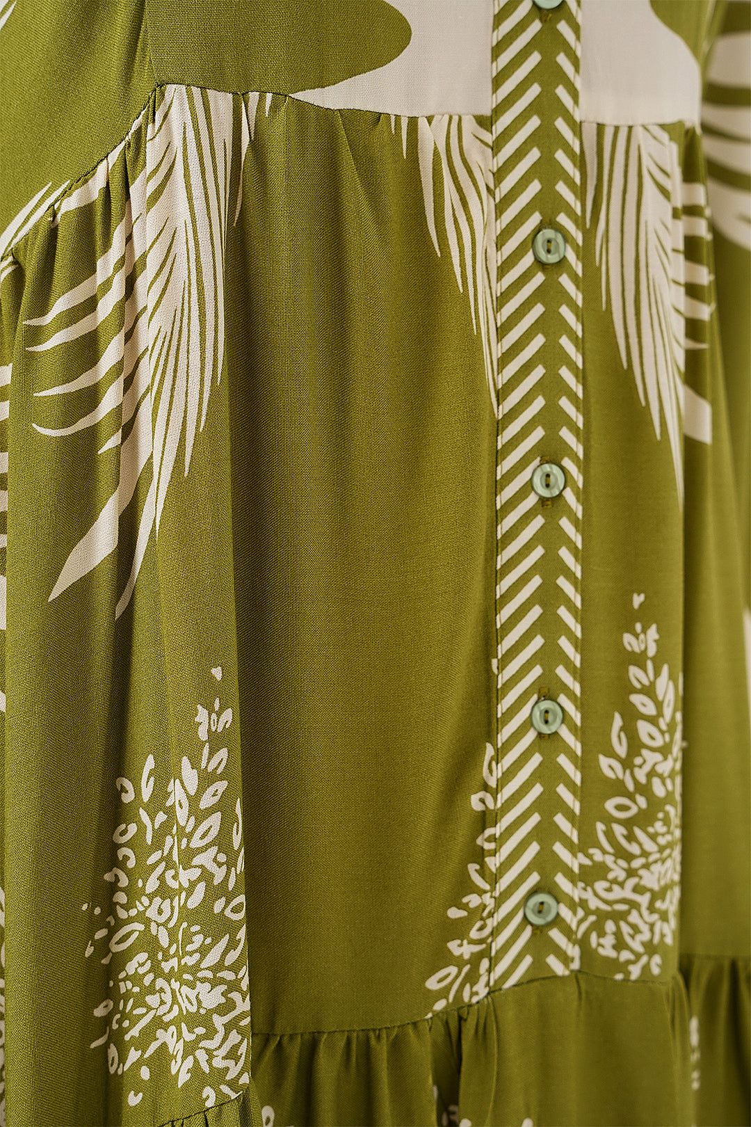 Bigdart Robe de modestie à motif authentique 2423 - Vert menthe