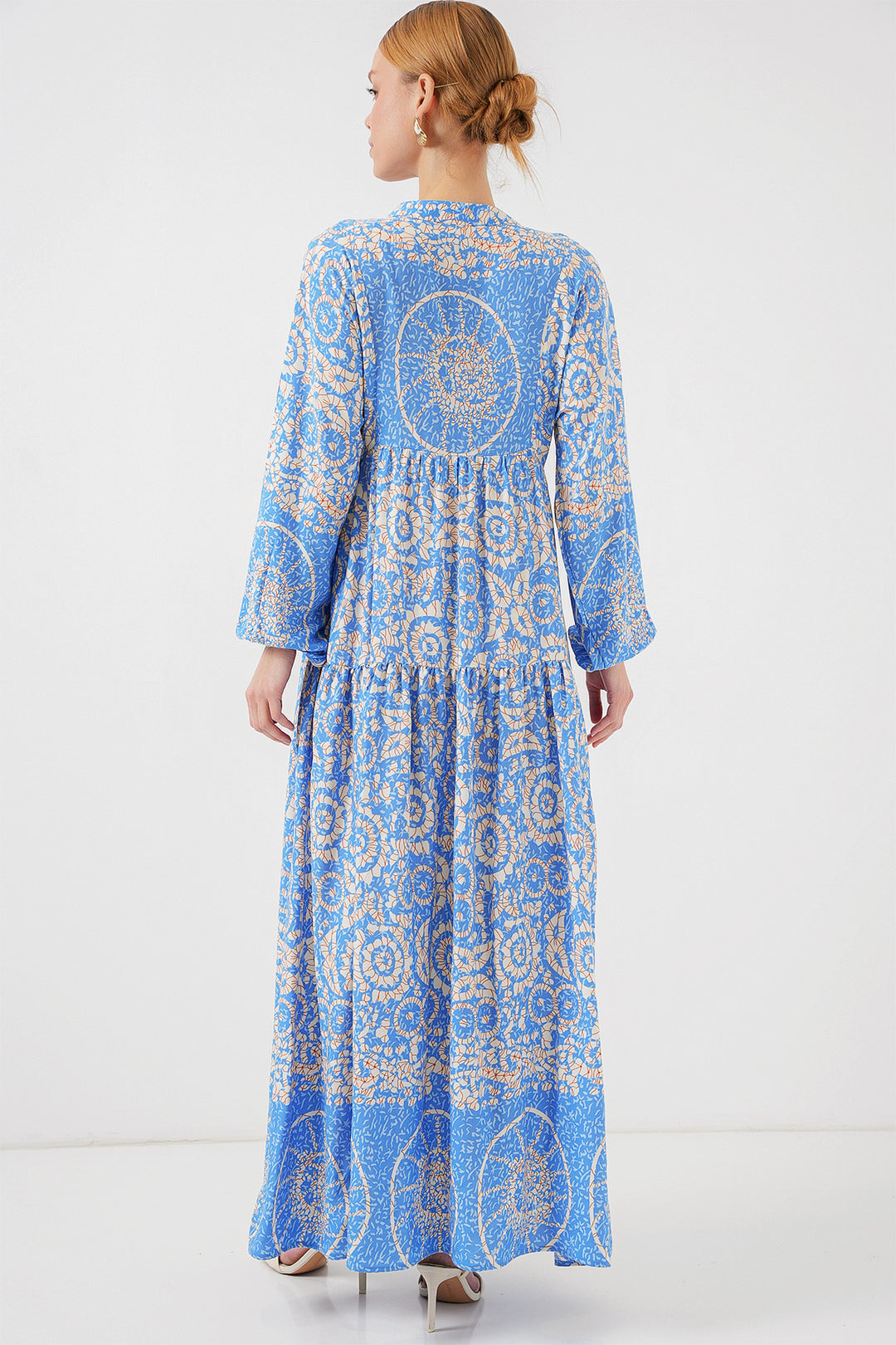 Bigdart Robe de hijab à motif authentique 2423 - Bleu ciel
