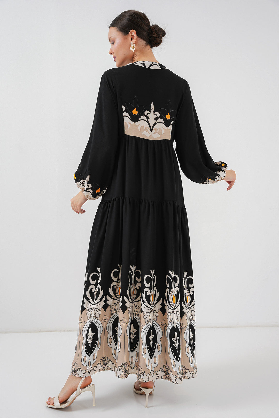 Bigdart Robe de hijab à motifs authentiques 2423 - Noir 6