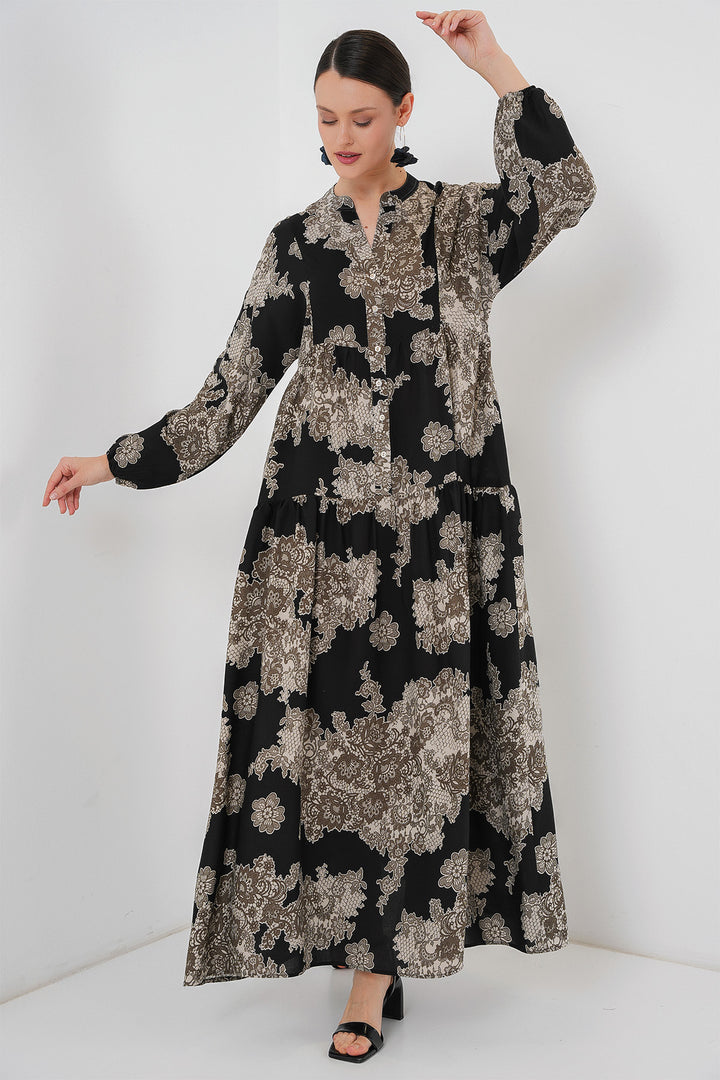 Bigdart Robe de hijab à motifs authentiques 2423 - Noir 7