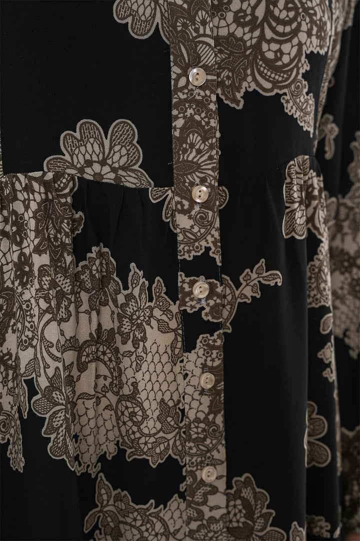 Bigdart Robe de hijab à motifs authentiques 2423 - Noir 7