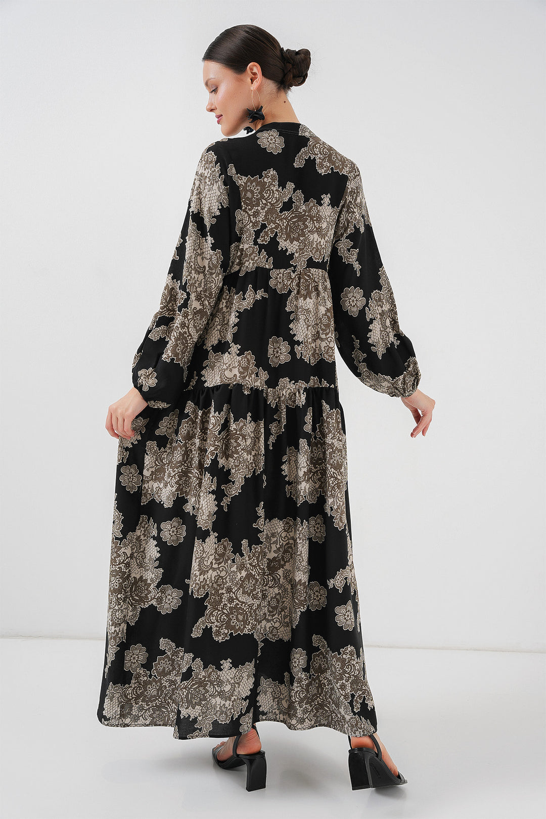Bigdart Robe de hijab à motifs authentiques 2423 - Noir 7
