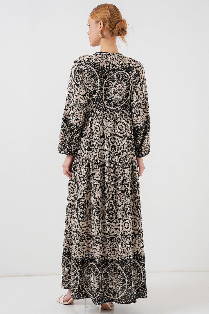 Bigdart Robe de hijab à motif authentique 2423 - Noir 9