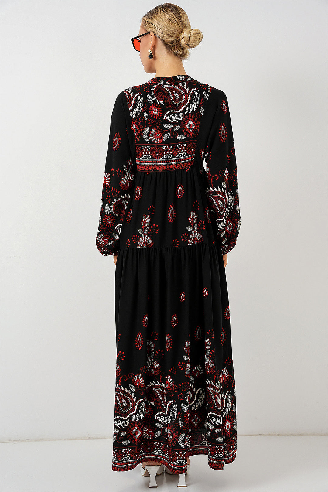 Bigdart 2423 Robe de mode authentique - Noir - Noir - Noir - Bordeaux