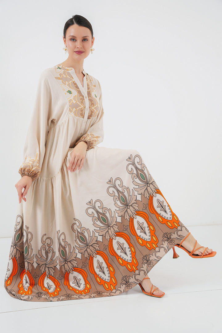 Bigdart 2423 Robe de mode authentique - Écru