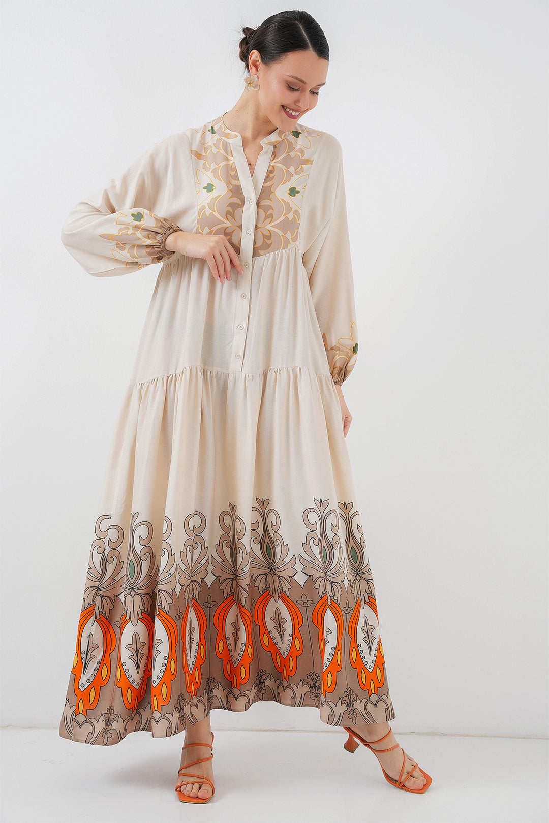 Bigdart 2423 Robe de mode authentique - Écru