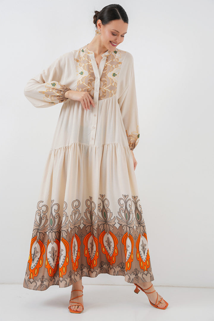 Bigdart 2423 Robe de mode authentique - Écru