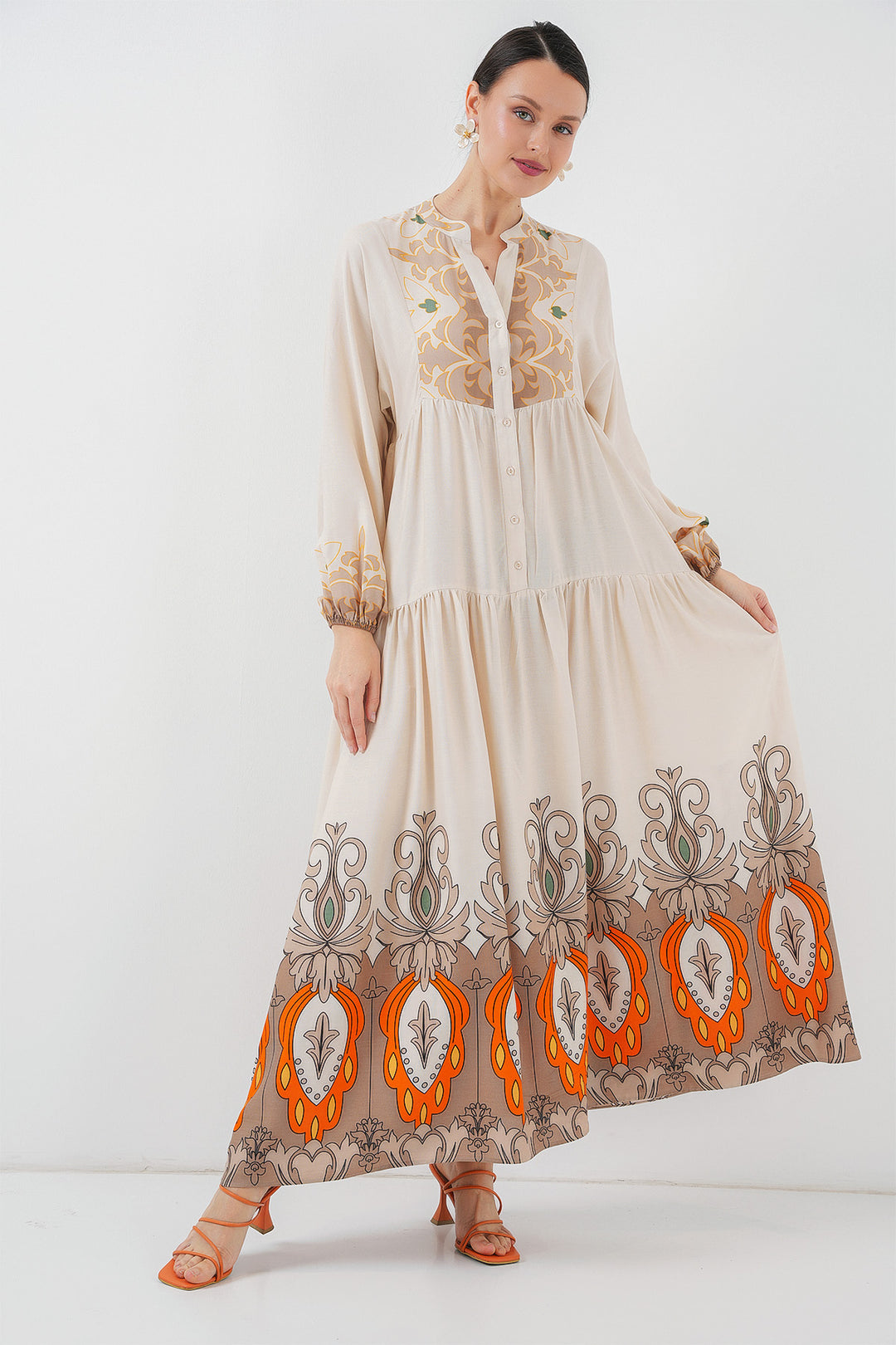Bigdart 2423 Robe de mode authentique - Écru
