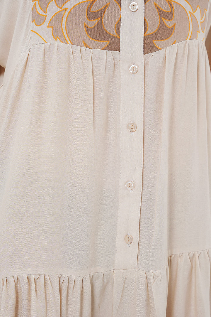 Bigdart 2423 Robe de mode authentique - Écru