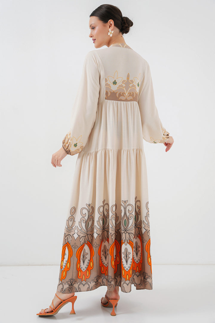Bigdart 2423 Robe de mode authentique - Écru