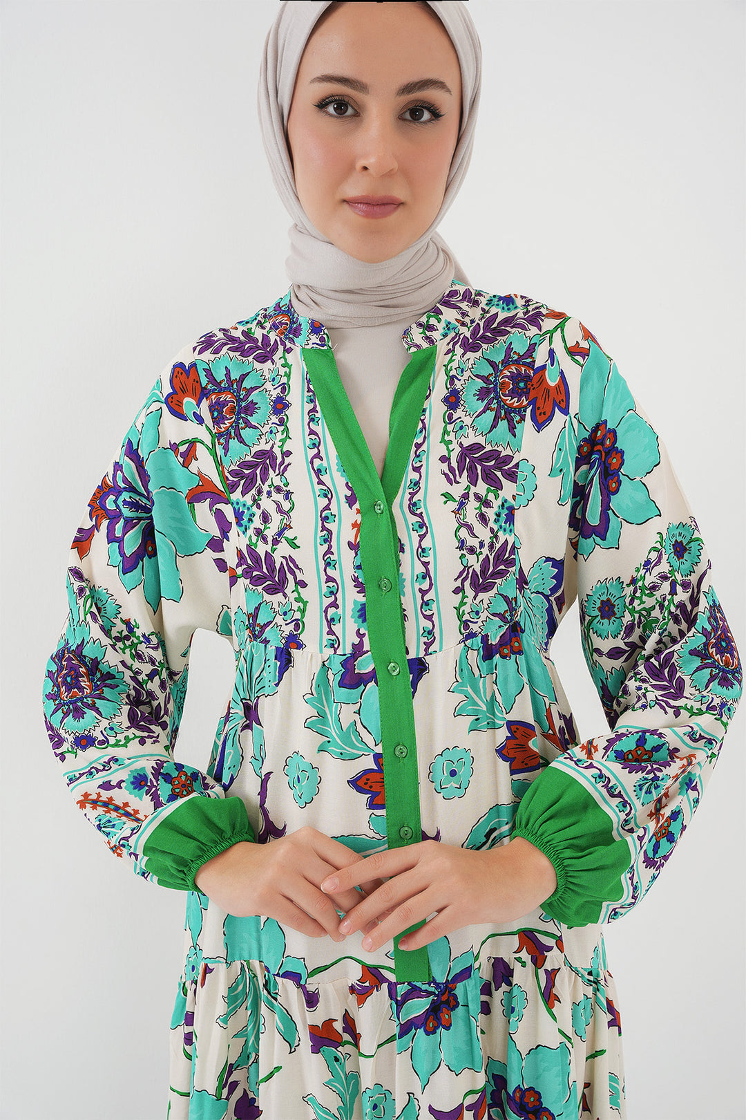 Bigdart 2423 Robe de Mode Traditionnelle - Vert 1