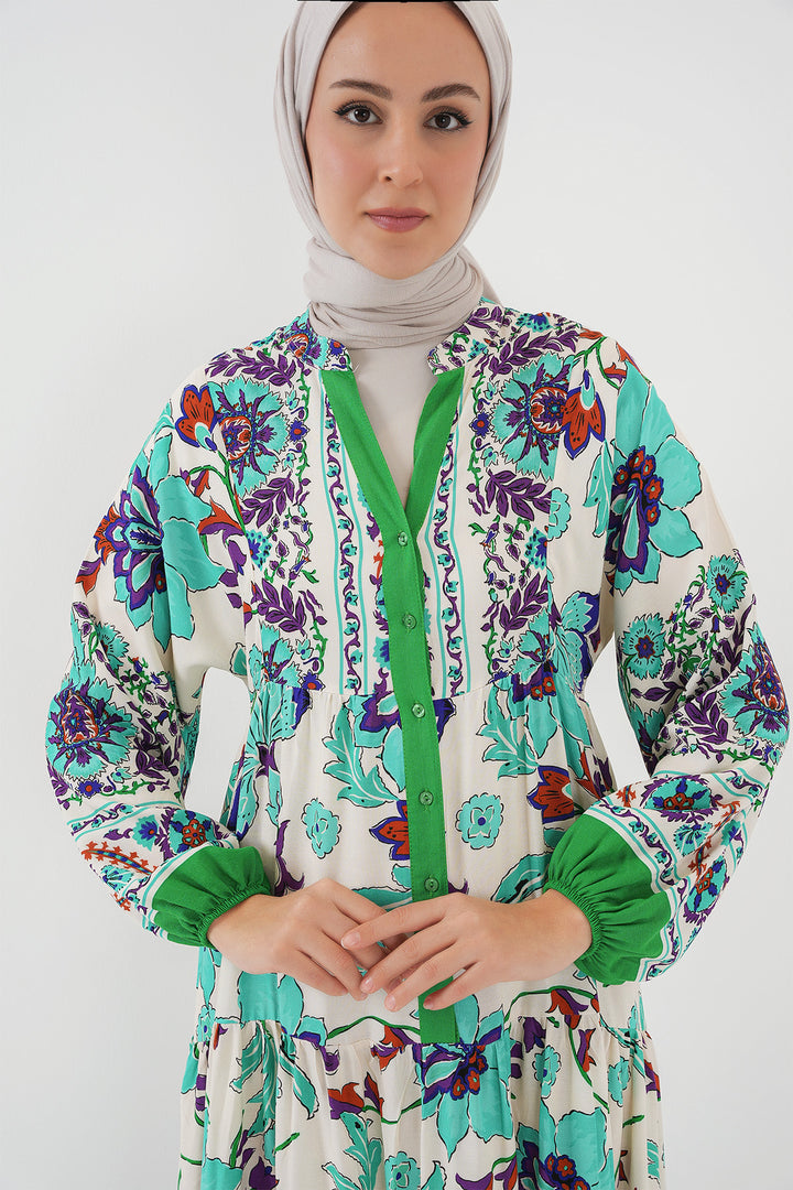 Bigdart 2423 Robe de Mode Traditionnelle - Vert 1
