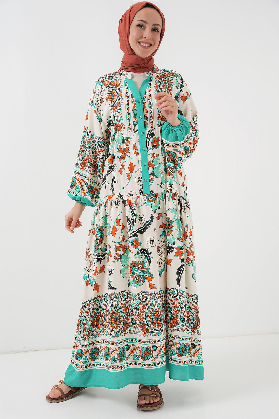 Bigdart 2423 Robe de Mode Traditionnelle - Vert 2