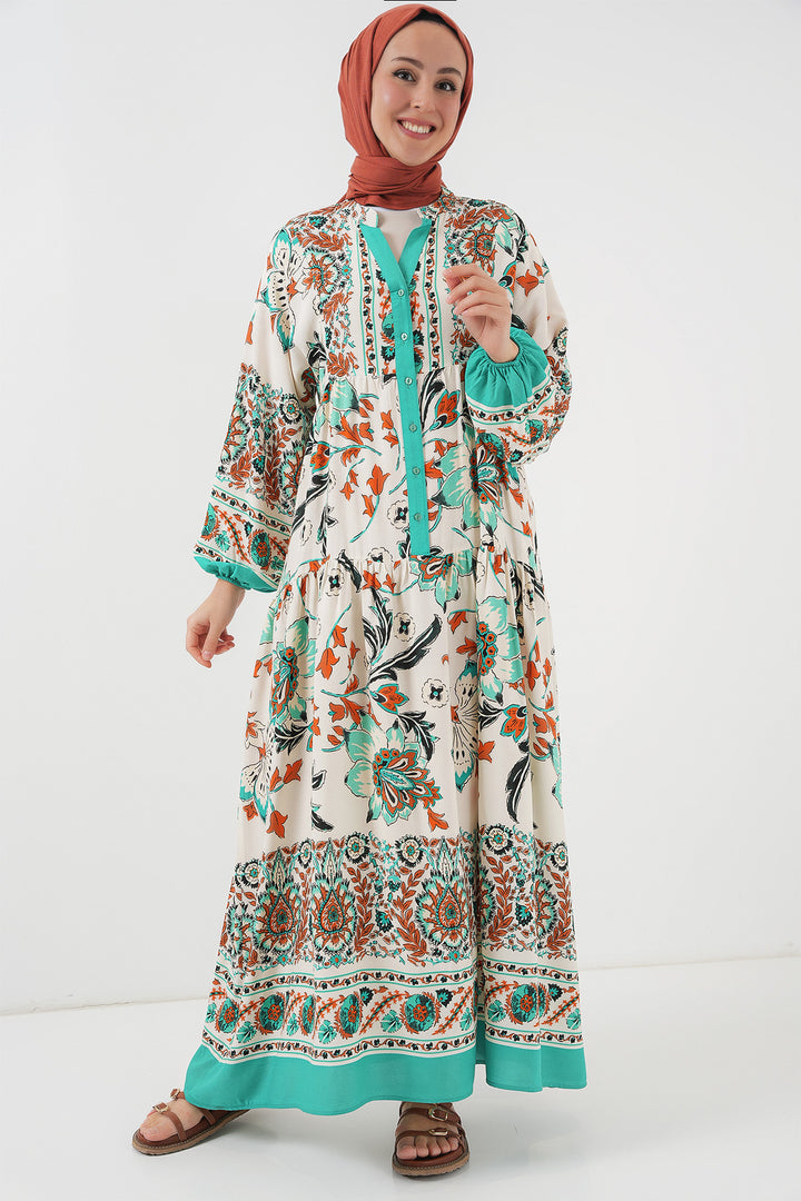 Bigdart 2423 Robe de Mode Traditionnelle - Vert 2