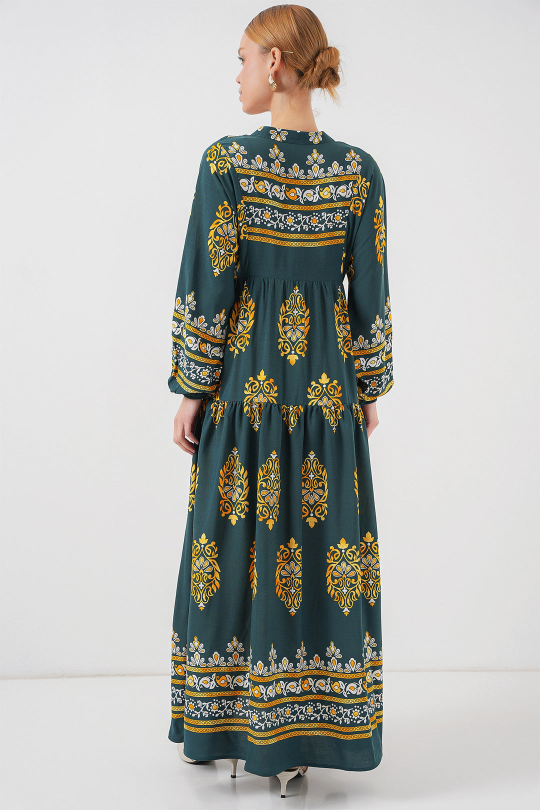 Bigdart Robe de hijab à motif authentique 2423 - Vert 7