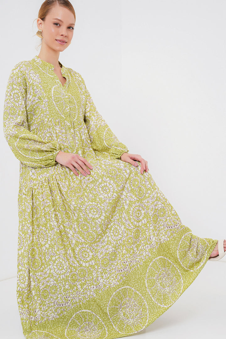 Bigdart Robe de hijab à motif authentique 2423 - Vert 8
