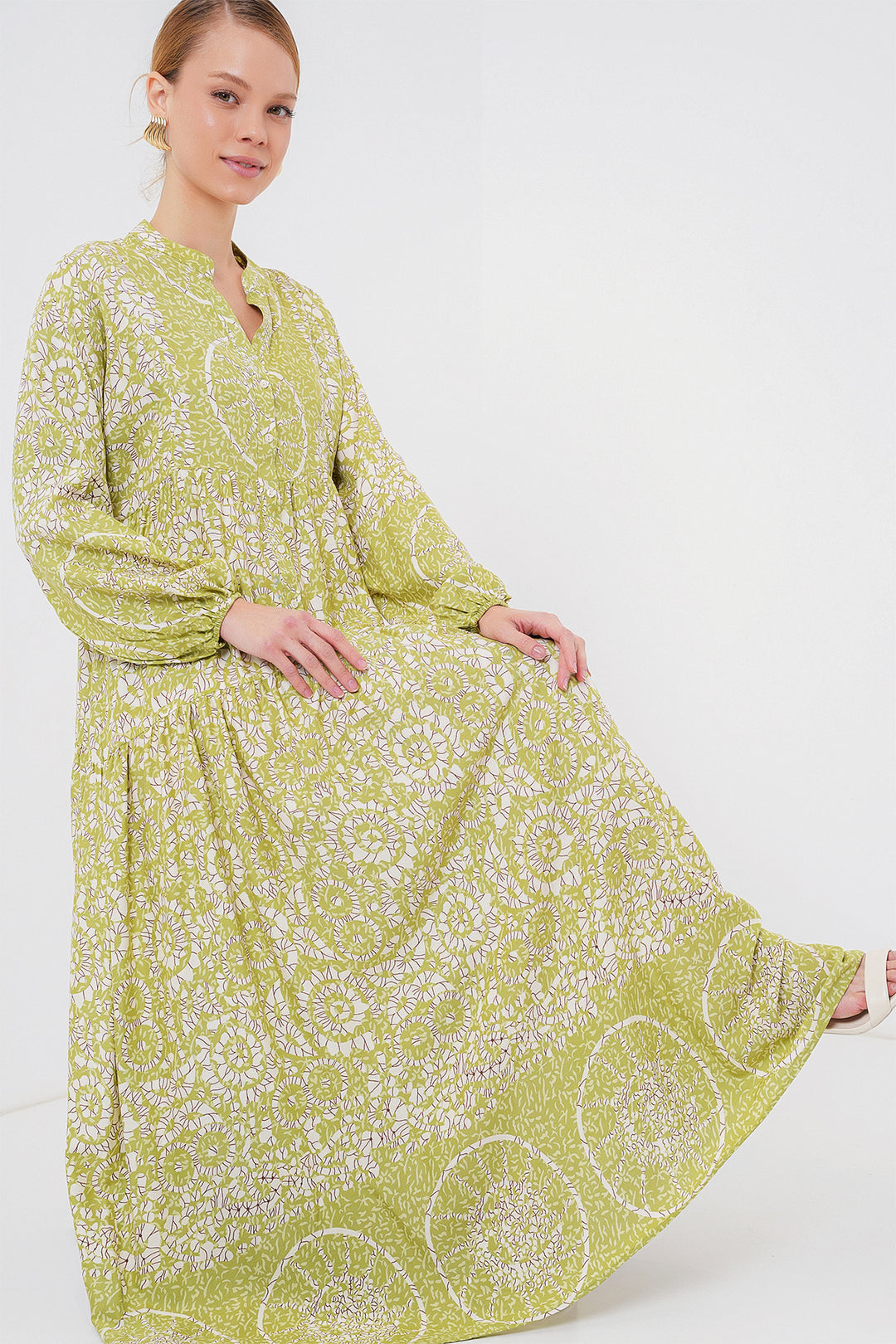 Bigdart 2423 Robe de mode authentique - Vert 8