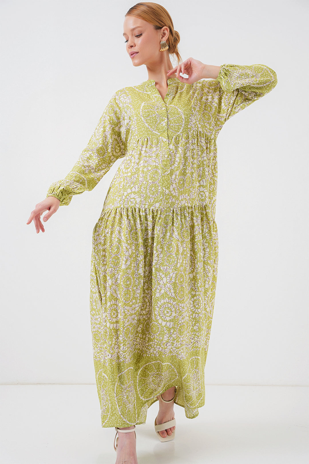 Bigdart Robe de hijab à motif authentique 2423 - Vert 8