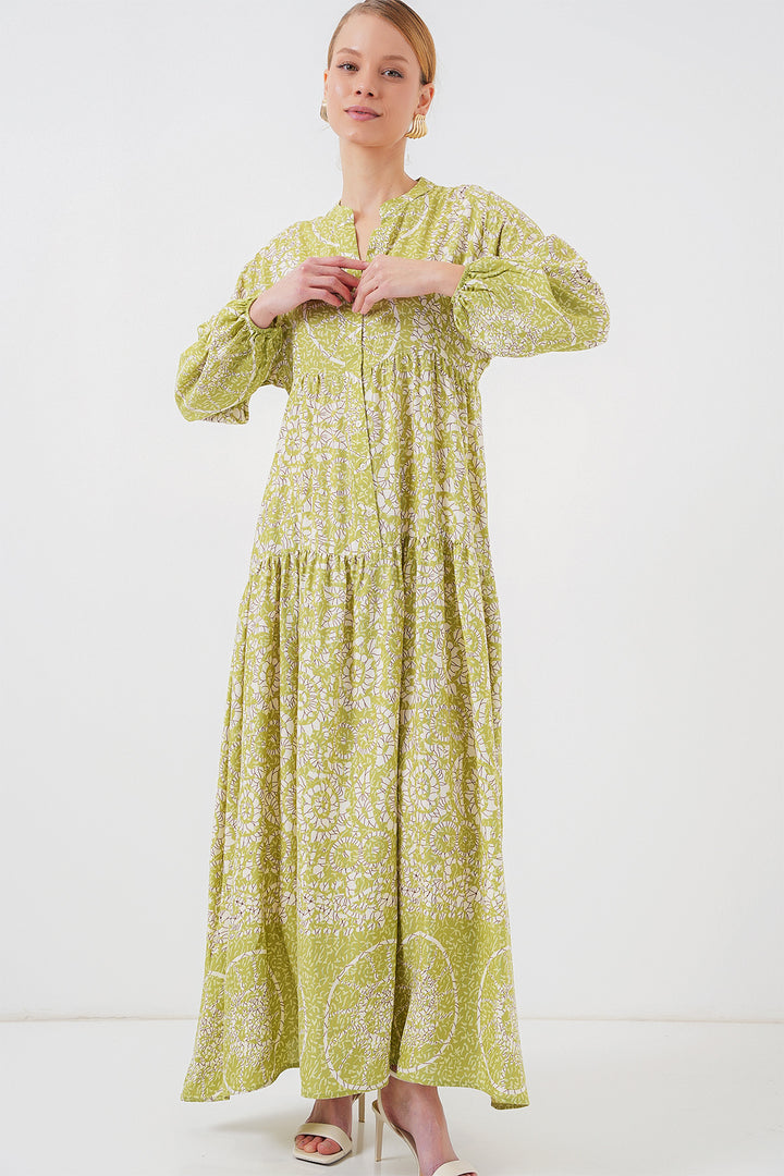 Bigdart Robe de hijab à motif authentique 2423 - Vert 8